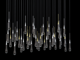 Raindrop Glass Solitaire Linear Chandelier - thebelacan