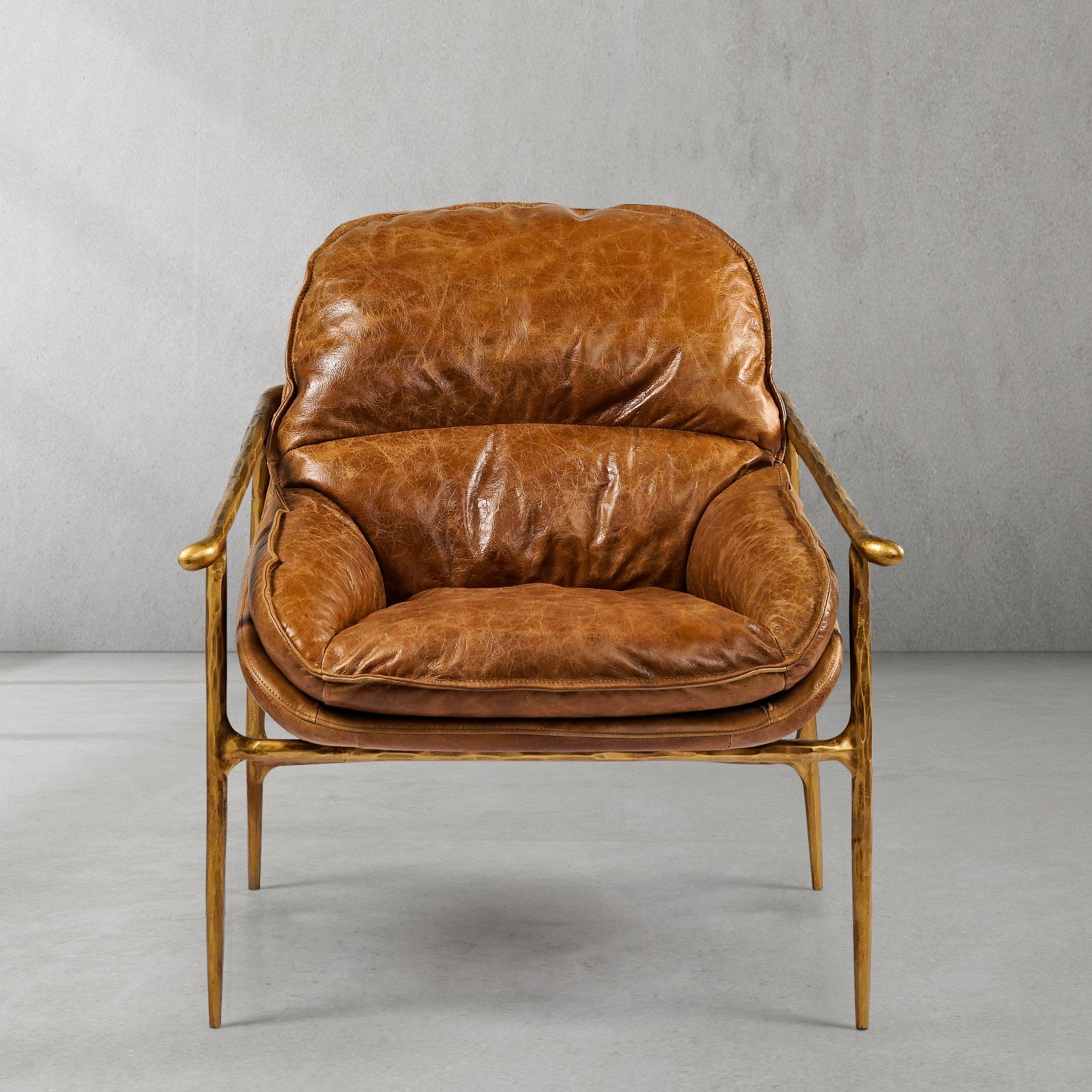 Thaddeus Brown Leather Accent Chairs - thebelacan