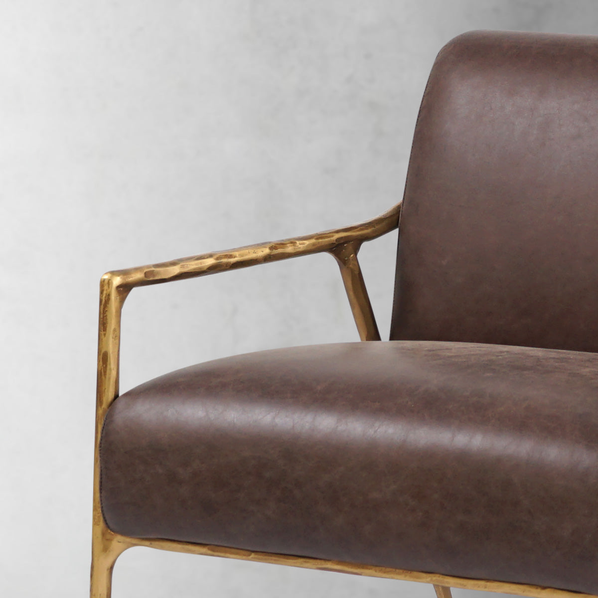 Thaddeus Brown Leather Accent Chair - thebelacan