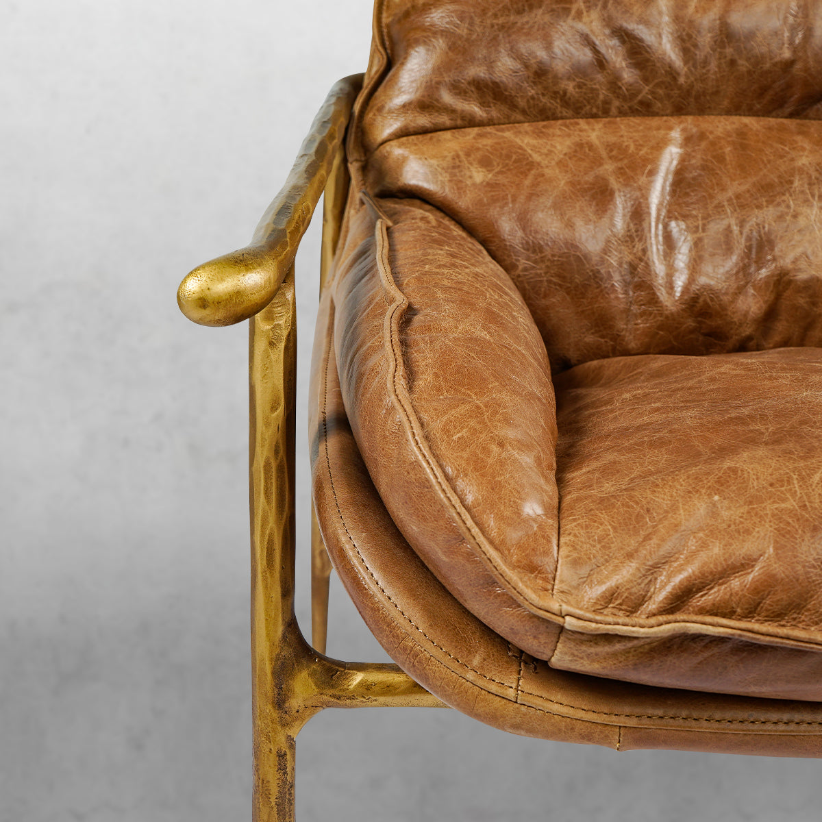 Thaddeus Brown Leather Accent Chairs - thebelacan