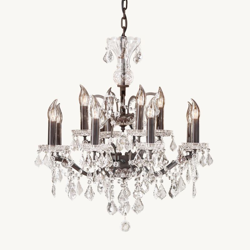 19TH C. Crystal Outdoor Chandelier - thebelacan