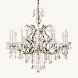 19TH C. Crystal Outdoor Chandelier 33” - thebelacan