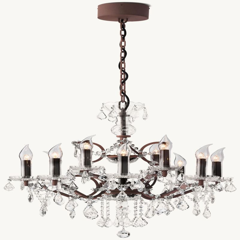 19TH C. Crystal Outdoor Chandelier - thebelacan