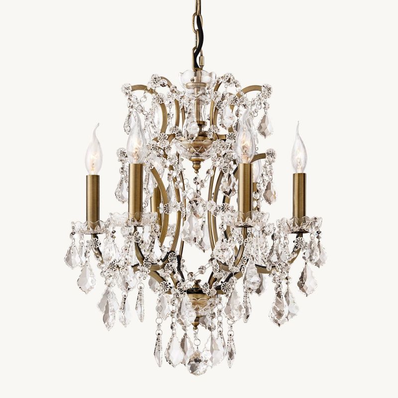 19TH C. Crystal Outdoor Chandelier 18” - thebelacan