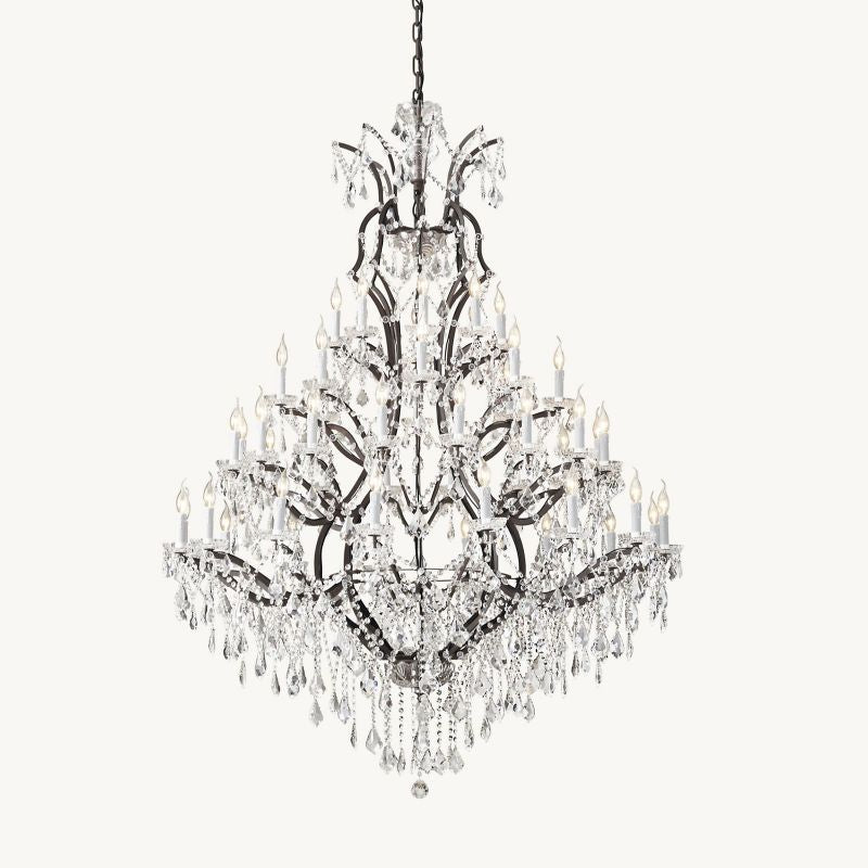 19TH C. Crystal Outdoor Chandelier 60” - thebelacan