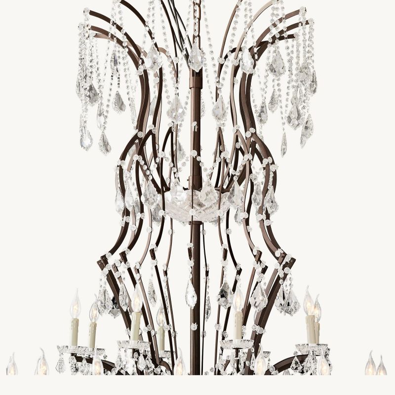 19TH C. Crystal Outdoor Chandelier 101” - thebelacan