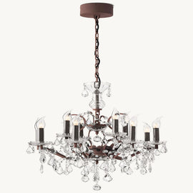 19TH C. Crystal Outdoor Chandelier - thebelacan