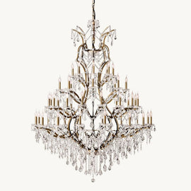 19TH C. Crystal Outdoor Chandelier 60” - thebelacan