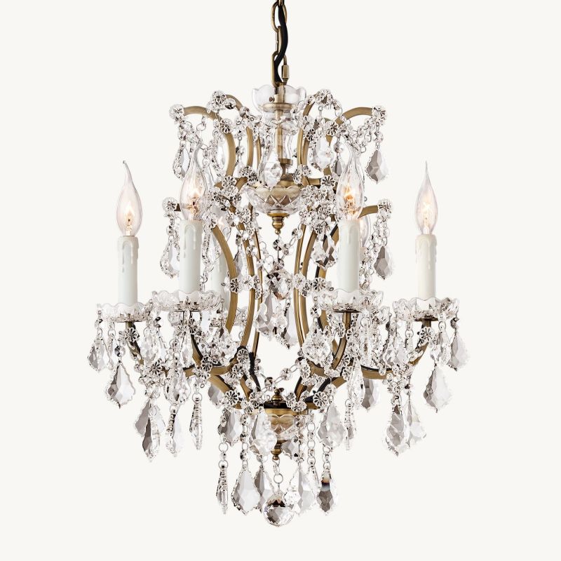 19TH C. Crystal Outdoor Chandelier 18” - thebelacan