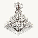 19TH C. Crystal Outdoor Chandelier 101” - thebelacan