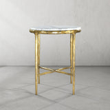 Thaddeus Marble Round Side Table 18"D - thebelacan