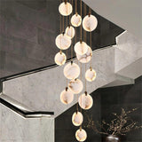 Alabaster Long Foyer Staircase Pendant Light 59'' 79'' 98'' 138''H - thebelacan