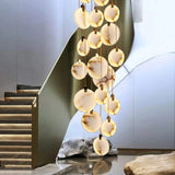 Alabaster Long Foyer Staircase Pendant Light 59'' 79'' 98'' 138''H - thebelacan