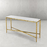 Thaddeus Rectangle Marble Console Table - thebelacan