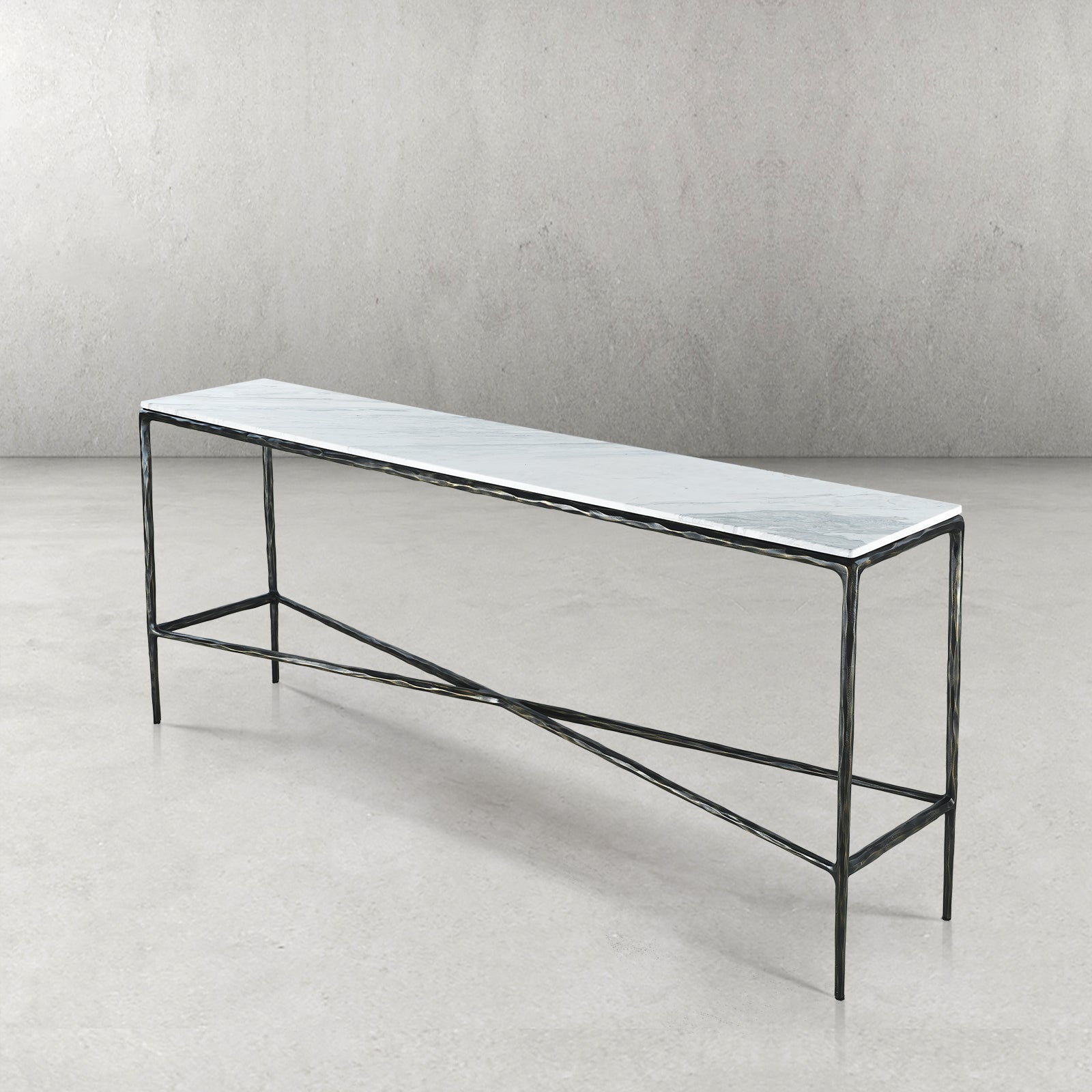 Thaddeus Rectangle Marble Console Table - thebelacan