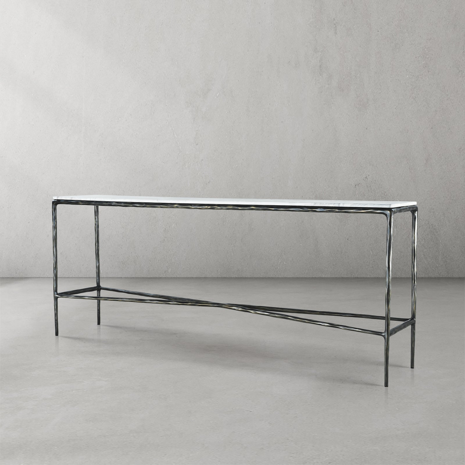 Thaddeus Rectangle Marble Console Table - thebelacan