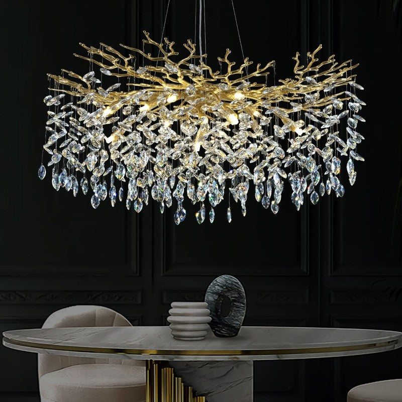 Modern Crystal Tree Branch Chandelier - thebelacan