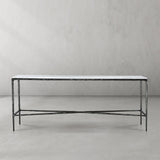 Thaddeus Rectangle Marble Console Table - thebelacan