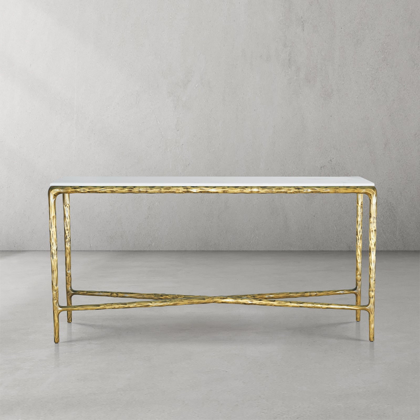 Thaddeus Rectangle Marble Console Table - thebelacan