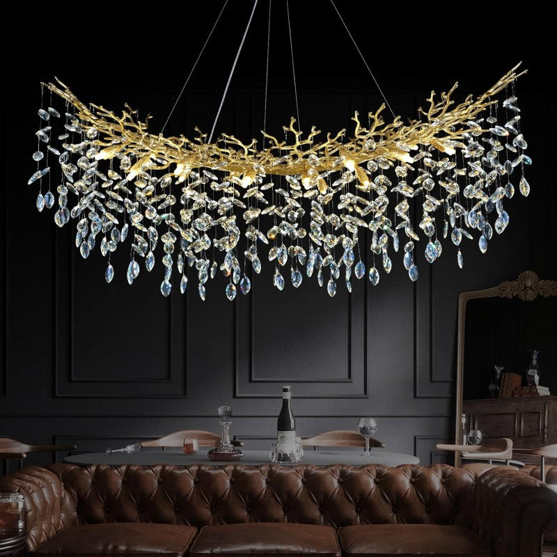 Modern Crystal Tree Branch Chandelier - thebelacan