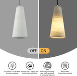 Modern Conical Alabaster Pendant 10"H - thebelacan