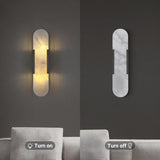 Modern Oval Shaped Alabaster Wall Sconces 13.8" 19.7"H