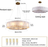 Modern Sawyer Alabaster Round/Rectangle Chandelier - thebelacan