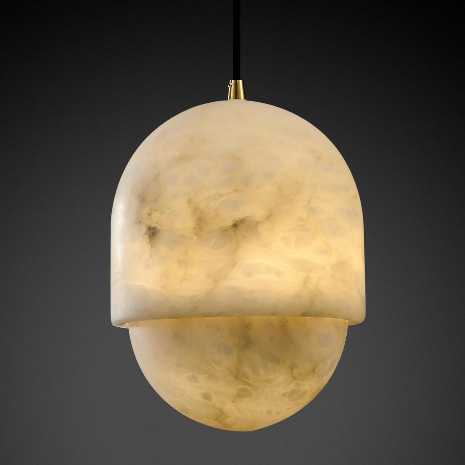 Modern Capsule/Bilayer/Raindrop Type Alabaster Pendant - thebelacan