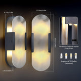 Modern Oval Shaped Alabaster Wall Sconces 13.8" 19.7"H - thebelacan