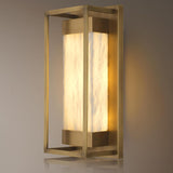 Modern Alabaster Square Shaped Wall Sconce 15.7" - thebelacan