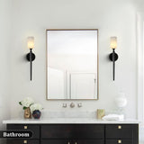 Modern Alabaster Brass/Black Strip Wall Sconce 21.6"H - thebelacan