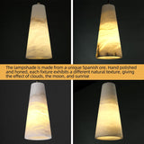 Modern Conical Alabaster Pendant 10"H - thebelacan