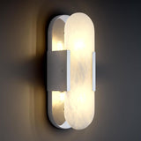 Modern Oval Shaped Alabaster Wall Sconces 13.8" 19.7"H