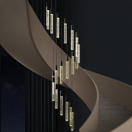 Modern 20-Light 30-Light LED High Ceiling Chandelier - thebelacan