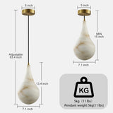 Modern Capsule/Bilayer/Raindrop Type Alabaster Pendant - thebelacan