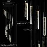 Modern 20-Light 30-Light LED High Ceiling Chandelier - thebelacan