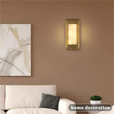 Modern Alabaster Square Shaped Wall Sconce 15.7" - thebelacan