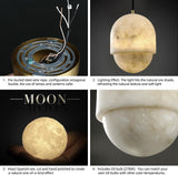 Modern Capsule/Bilayer/Raindrop Type Alabaster Pendant - thebelacan