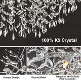 Modern Ice Eye Crystal Tree Branch Round Chandelier 30" 40" 48"