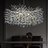 Modern Ice Eye Crystal Tree Branch Round Chandelier 30" 40" 48" - thebelacan