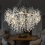 Modern Ice Eye Crystal Tree Branch Round Chandelier 30" 40" 48" - thebelacan