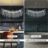 Ice Eye Modern Crystal Tree Branch Round Chandelier for All Rooms 30" 40" 48" - thebelacan