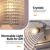 Modern K9 Crystal Beads Wall Sconce 21" - thebelacan