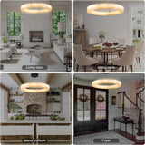 Modern Alabaster Ring Chandelier 30" - thebelacan