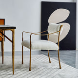 Thaddeus Retro Copper Iron Frame Dining Chair - thebelacan