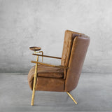 Thaddeus Vintage Leather Armchair Cigar Chair - thebelacan