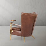 Thaddeus Vintage Leather Armchair Cigar Chair - thebelacan