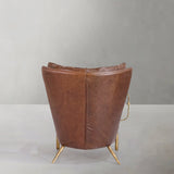 Thaddeus Vintage Leather Armchair Cigar Chair - thebelacan