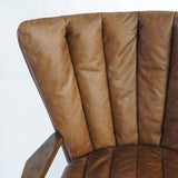 Thaddeus Vintage Leather Armchair Cigar Chair - thebelacan