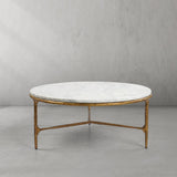 Thaddeus Marble Round Coffee Table - thebelacan